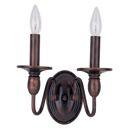 Maxim Two Light Oil Rubbed Bronze Wall Light 11032OI